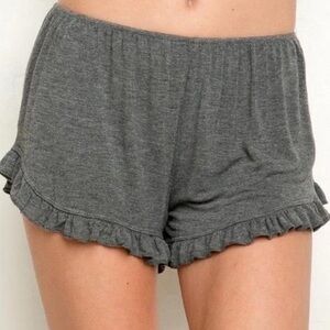 Brandy Melville Dark Grey Ruffle Lounge Shorts – One Size